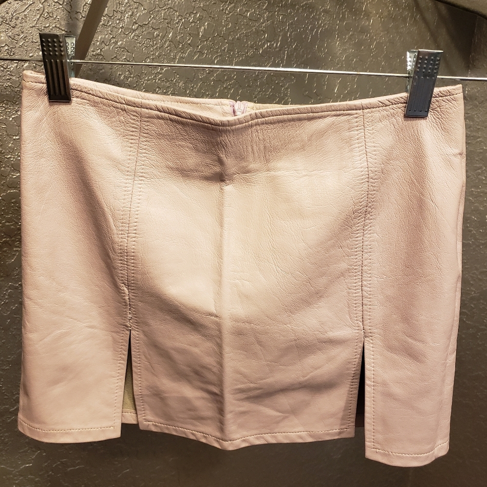 santini mavardi leather skirt